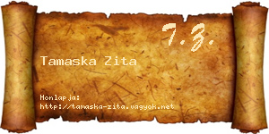 Tamaska Zita névjegykártya